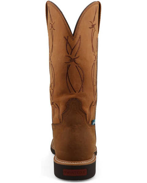 Image #5 - Twisted X Men's 12" Western Work Boots - Soft Toe, Taupe, hi-res