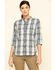 Image #1 - Carhartt Women's Twilight Relaxed 3/4 Sleeve Plaid Shirt, Dark Blue, hi-res