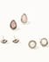 Image #2 - Shyanne Women's Snake And Stone Earring Set , Pink, hi-res