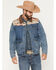 Image #1 - Cody James Men's Southwestern Blanket Yoke Unlined Denim Jacket, Medium Wash, hi-res