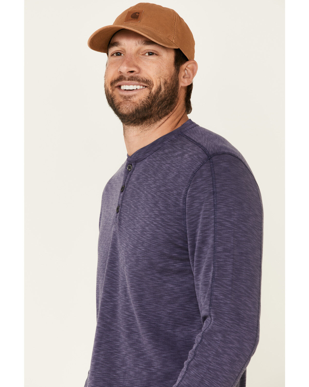Image #4 - Flag & Anthem Men's Navy Gulfport Performance Slub Henley Long Sleeve Shirt, Navy, hi-res