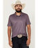 Image #1 - Hooey Men's Weekender Pinstripe Short Sleeve Polo , Purple, hi-res