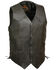 Image #1 - Milwaukee Leather Men's Classic Side Lace Biker Vest - Big, Black, hi-res