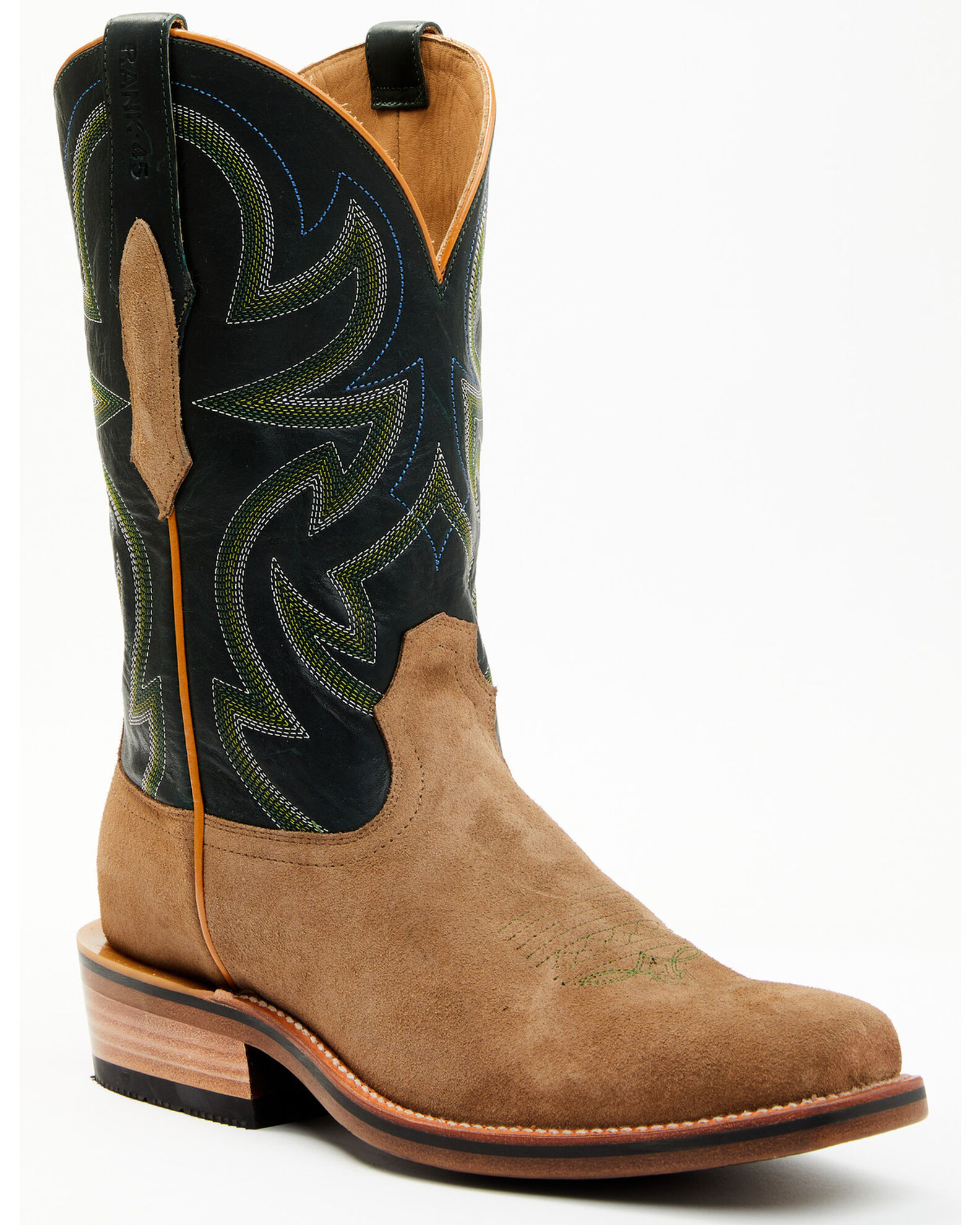 Old west roughout suede cowboy boots shop