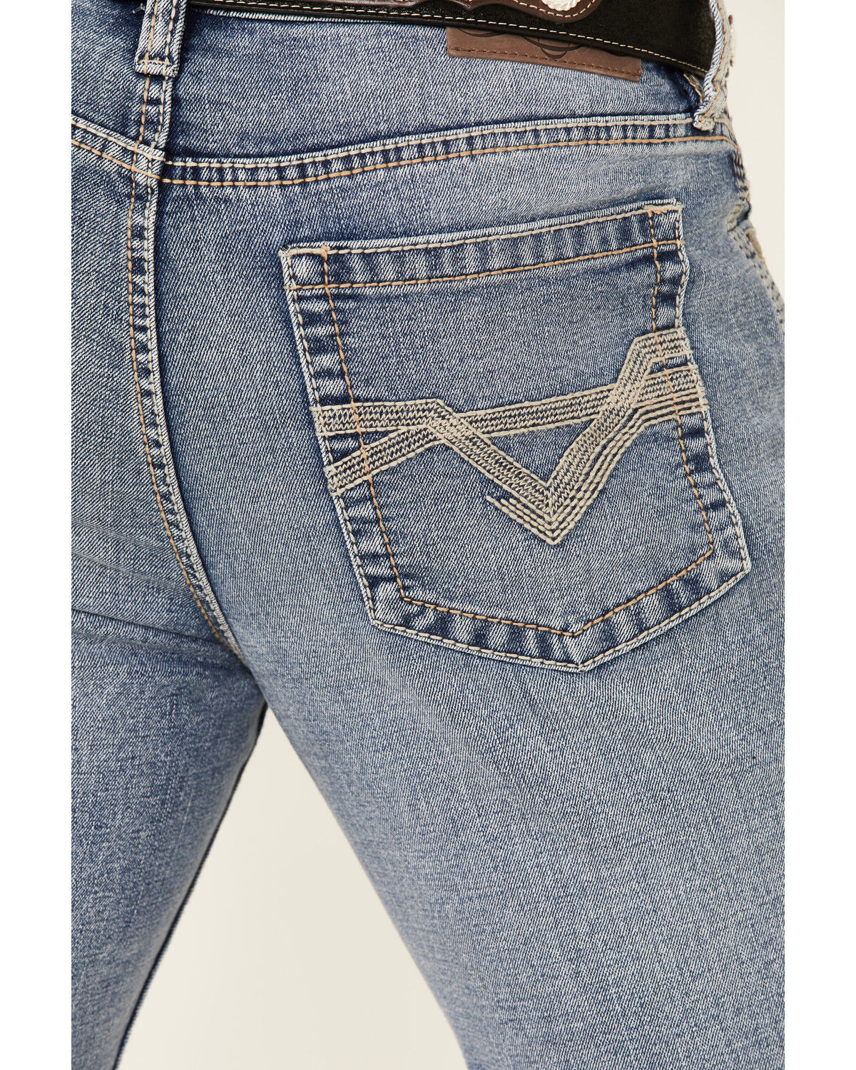 Image #4 - Cody James Men's Mustang Light Wash Stretch Slim Straight Jeans, Blue, hi-res