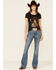 Shyanne Women's Mama's Moonshine Foil Graphic Short Sleeve Tee , Black, hi-res