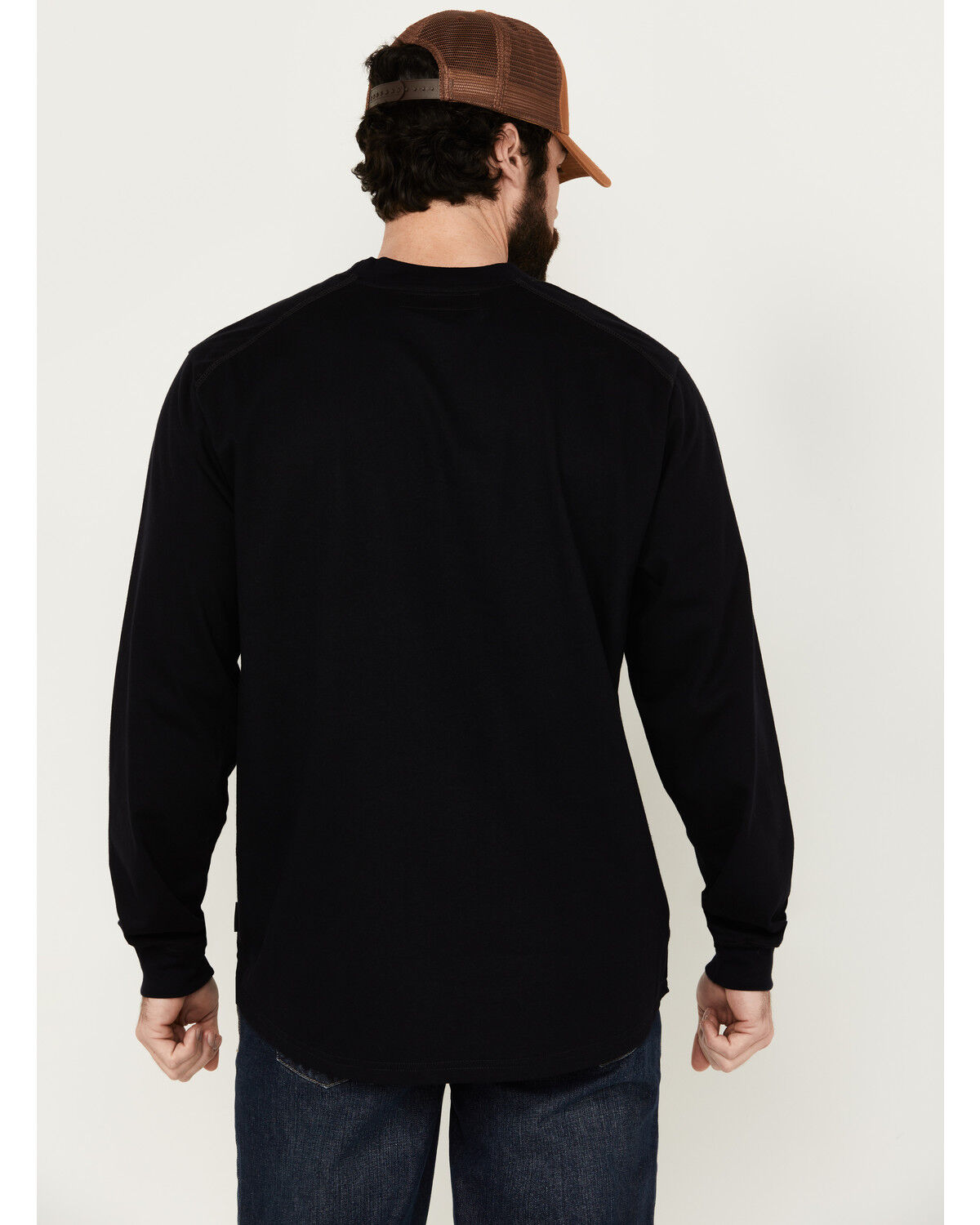 Image #4 - Hawx Men's FR Long Sleeve Pocket T-Shirt, Navy, hi-res