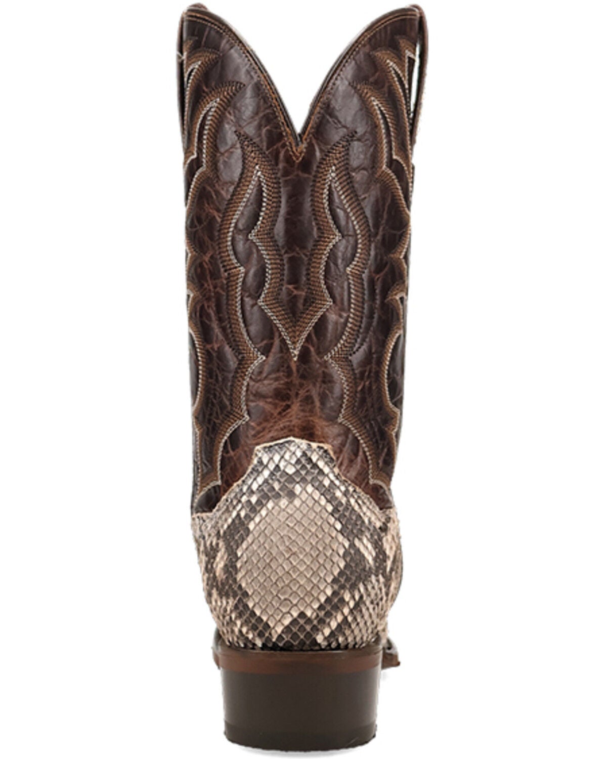 Image #5 - Dan Post Men's Exotic Python Western Boots - Square Toe, Natural, hi-res