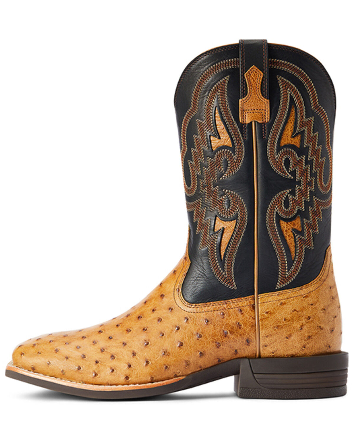 Image #2 - Ariat Men's Dagger Full-Quill Ostrich Exotic Western Boots - Broad Square Toe, Brown, hi-res