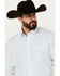George Straight By Wrangler Men's Plaid Print Long Sleeve Button-Down Western Shirt, White, hi-res