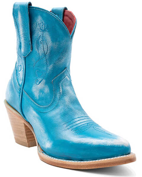 Image #1 - Ferrini Women's Pixie Western Boots - Pointed Toe, Turquoise, hi-res