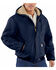 Carhartt Men's FR Duck Active Hooded Jacket - Big & Tall, Navy, hi-res