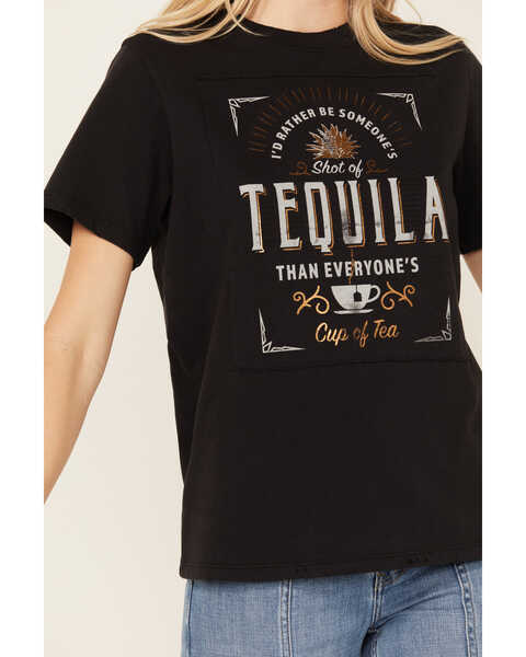 Image #2 - Idyllwind Women's Shot Of Tequila Short Sleeve Graphic Tee, Black, hi-res