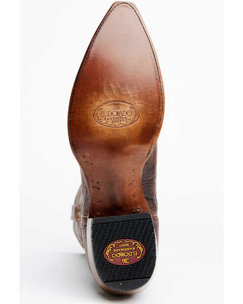 Image #7 - El Dorado Men's Rust Bison Western Boots - Snip Toe, Rust Copper, hi-res