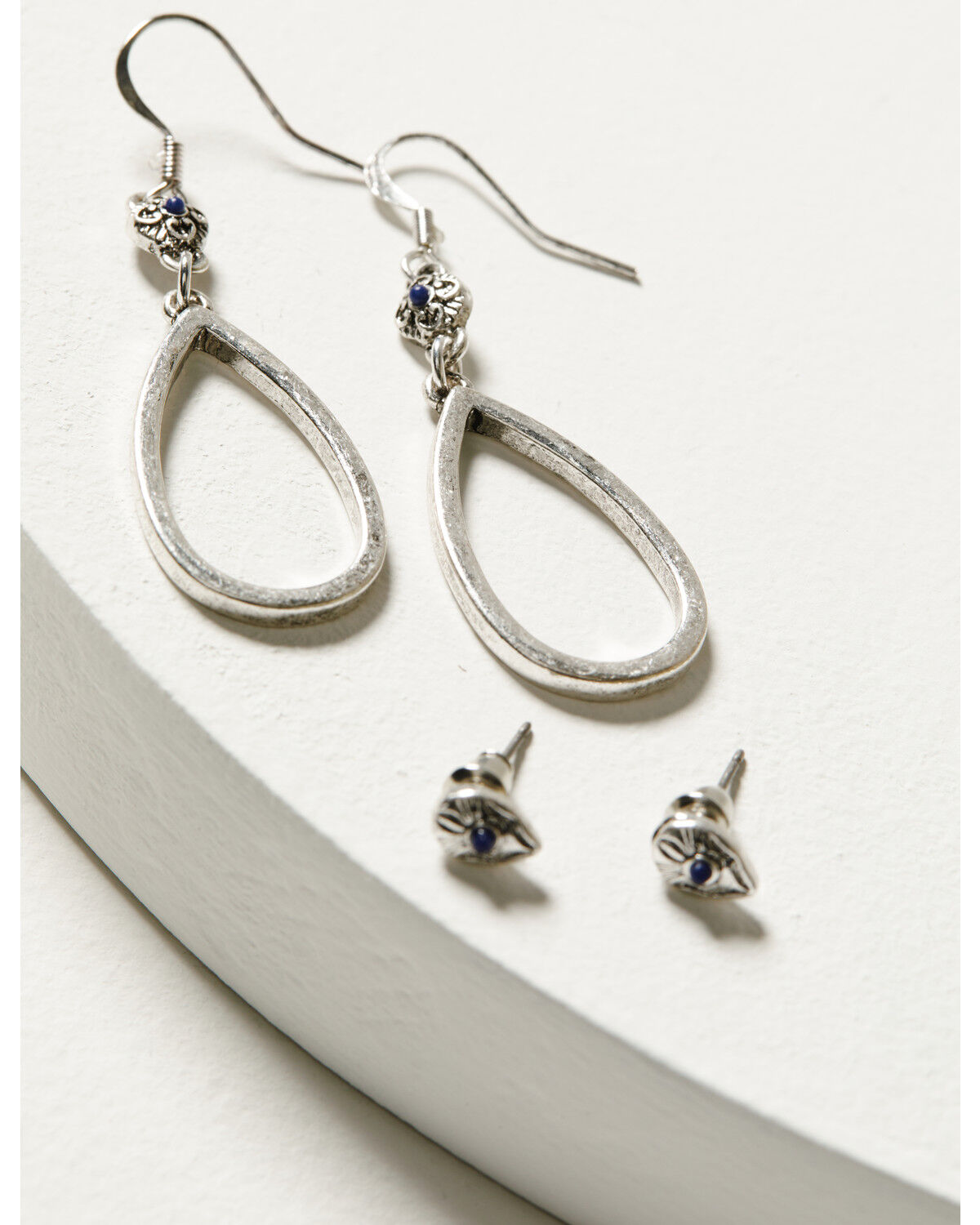 Image #3 - Shyanne Women's Monument Valley 4-Piece Drop & Stud Earrings Set, Silver, hi-res