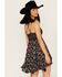 Free People Women's Adella Floral Print Sleeveless Slip Dress, Black, hi-res