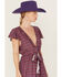 Image #2 - Beyond The Radar Women's Border Print Picnic Dress, Purple, hi-res