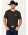 Image #2 - Cinch Men's Logo Short Sleeve T-Shirt, Charcoal, hi-res