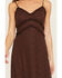 Image #3 - Originality Women's Solid Lace Sleeveless Midi Dress, Brown, hi-res
