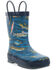 Image #1 - Western Chief Boys' Gone Fish'n Rain Boots, Navy, hi-res