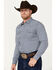 Image #2 - Cody James Men's Reride Geo Print Long Sleeve Snap Western Shirt - Tall , Navy, hi-res