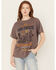 Cleo + Wolf Women's Music Festival Oversized Graphic Tee, Purple, hi-res