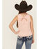 Image #4 - Shyanne Girls' Horseshoe Graphic Bow Tank Top, Pink, hi-res