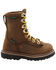 Georgia Boys' Insulated Outdoor Waterproof Lace-Up Boots, Tan, hi-res