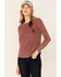 Image #1 - Shyanne Women's Solid Chocolate Long Sleeve Thermal Top , , hi-res