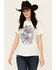 Image #1 - Wrangler Retro Women's Boot Barn Exclusive Flower Short Sleeve Graphic Tee, White, hi-res