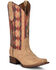 Image #1 - Corral Women's Straw Embroidery Western Boots - Square Toe, Wheat, hi-res