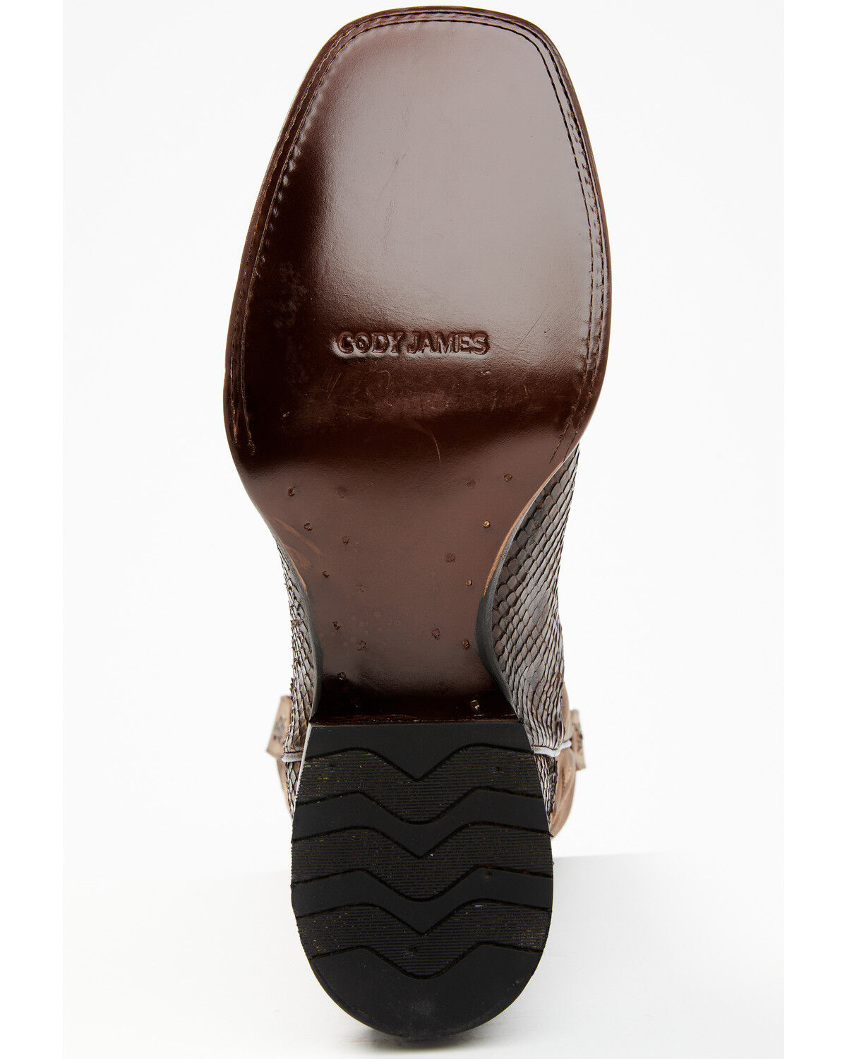 Image #7 - Cody James Men's Exotic Snake Western Boots - Broad Square Toe, Chocolate, hi-res