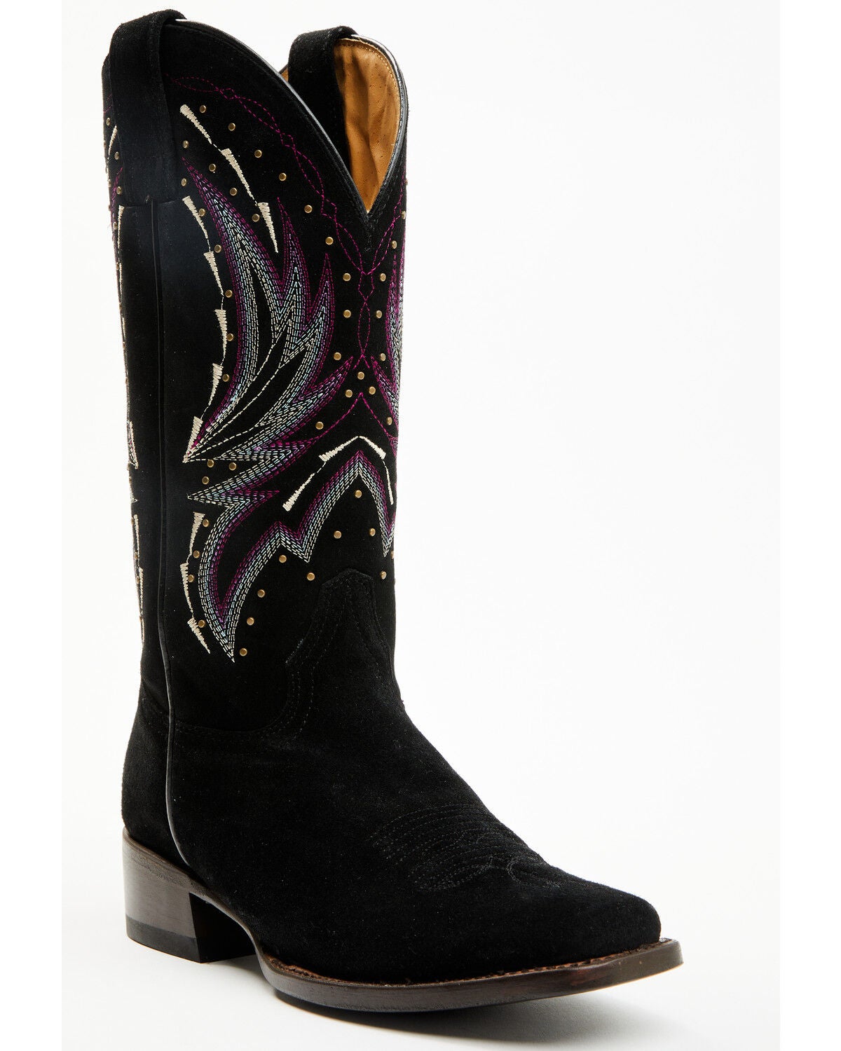 Shyanne Women's Raylene Suede Western Boots - Square Toe, Black, hi-res