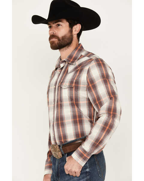 Image #2 - Wrangler Retro Men's Premium Plaid Print Long Sleeve Snap Western Shirt, Multi, hi-res
