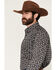 Image #2 - Cinch Men's Geo Print Long Sleeve Button-Down Western Shirt, Navy, hi-res