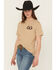 Image #2 - Shyanne Women's Everyone Thinks They're Cowboy Short Sleeve Graphic Tee, Khaki, hi-res