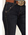 Image #2 - Rock & Roll Denim Women's Dark Wash High Rise Trouser Jeans, Blue, hi-res