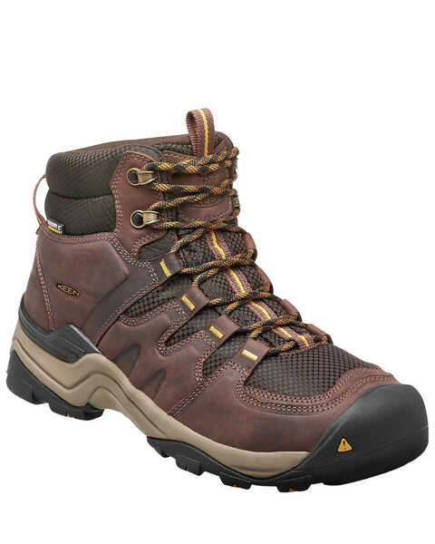Keen Men's 5" Gypsum II Waterproof Hiking Boots - Soft Toe, Brown, hi-res