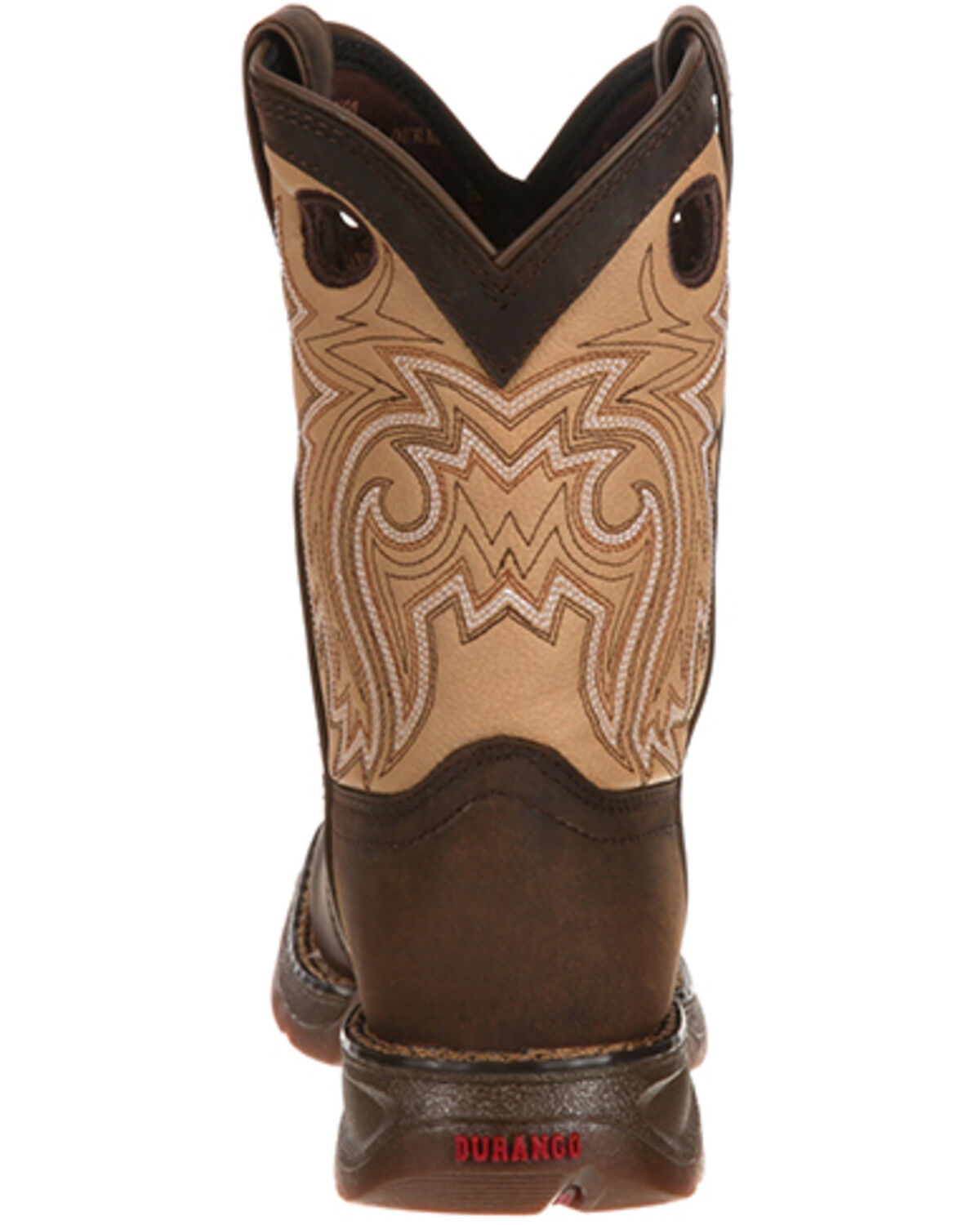 Image #5 - Durango Boys' Saddle Western Boots - Broad Square Toe, Brown, hi-res