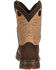 Image #5 - Durango Boys' Saddle Western Boots - Broad Square Toe, Brown, hi-res