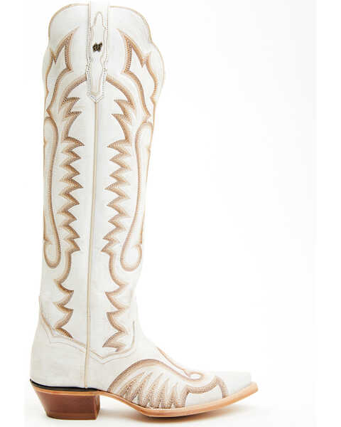 Image #2 - Dan Post Women's Josie Tall Western Boots - Snip Toe , White, hi-res
