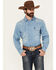 Image #1 - Cinch Men's Long Sleeve Snap Denim Shirt, Indigo, hi-res