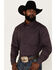 Image #2 - RANK 45® Men's Geo Print Long Sleeve Button-Down Stretch Western Shirt, Purple, hi-res