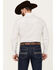 Image #4 - Ely Walker Men's Geo Print Long Sleeve Pearl Snap Western Shirt - Tall , White, hi-res