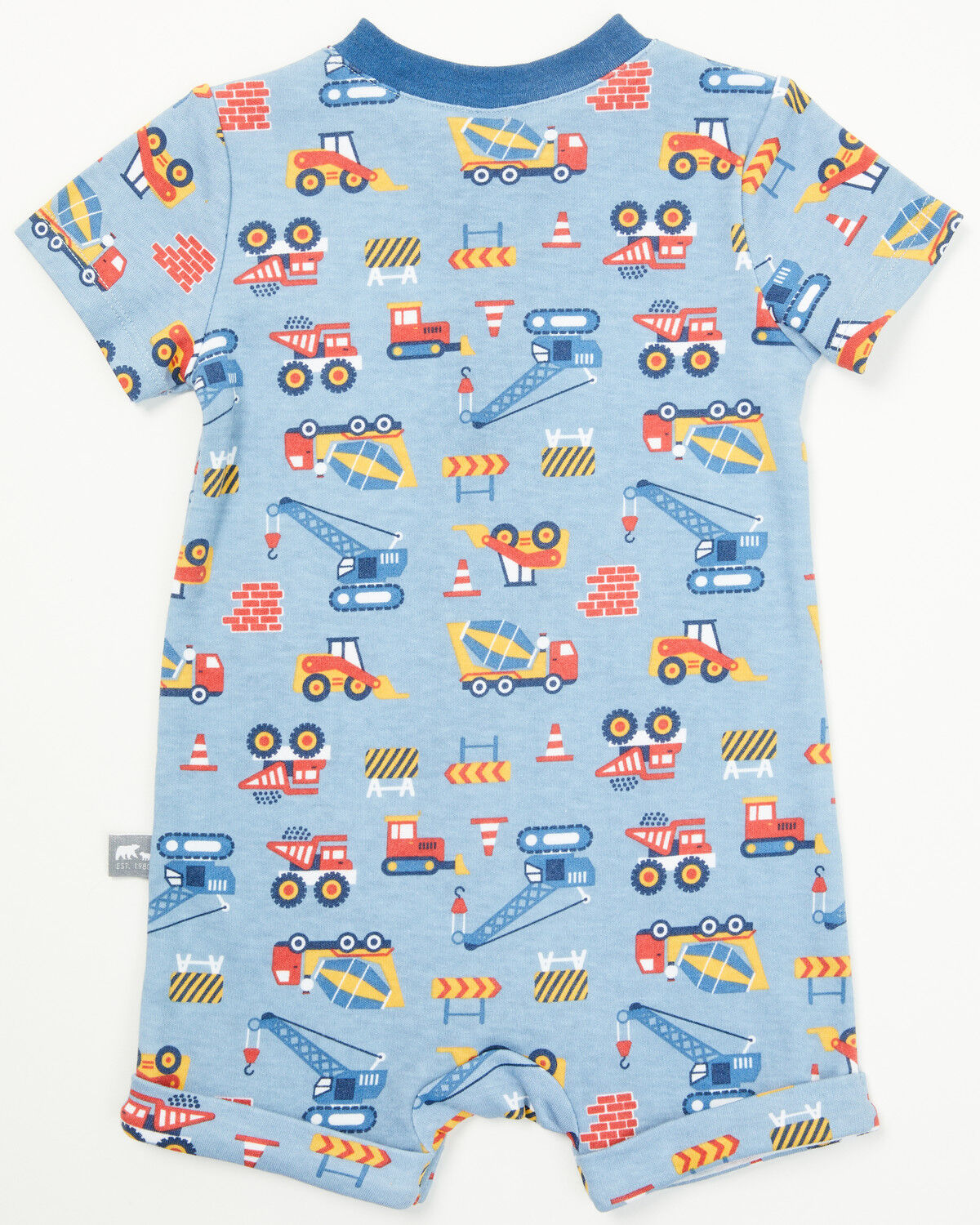 Image #3 - Rugged Bear Infant Boys' Construction Print Onesie, Blue, hi-res