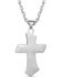 Montana Silversmiths Men's Inner Light Turquoise Cross Necklace, Silver, hi-res