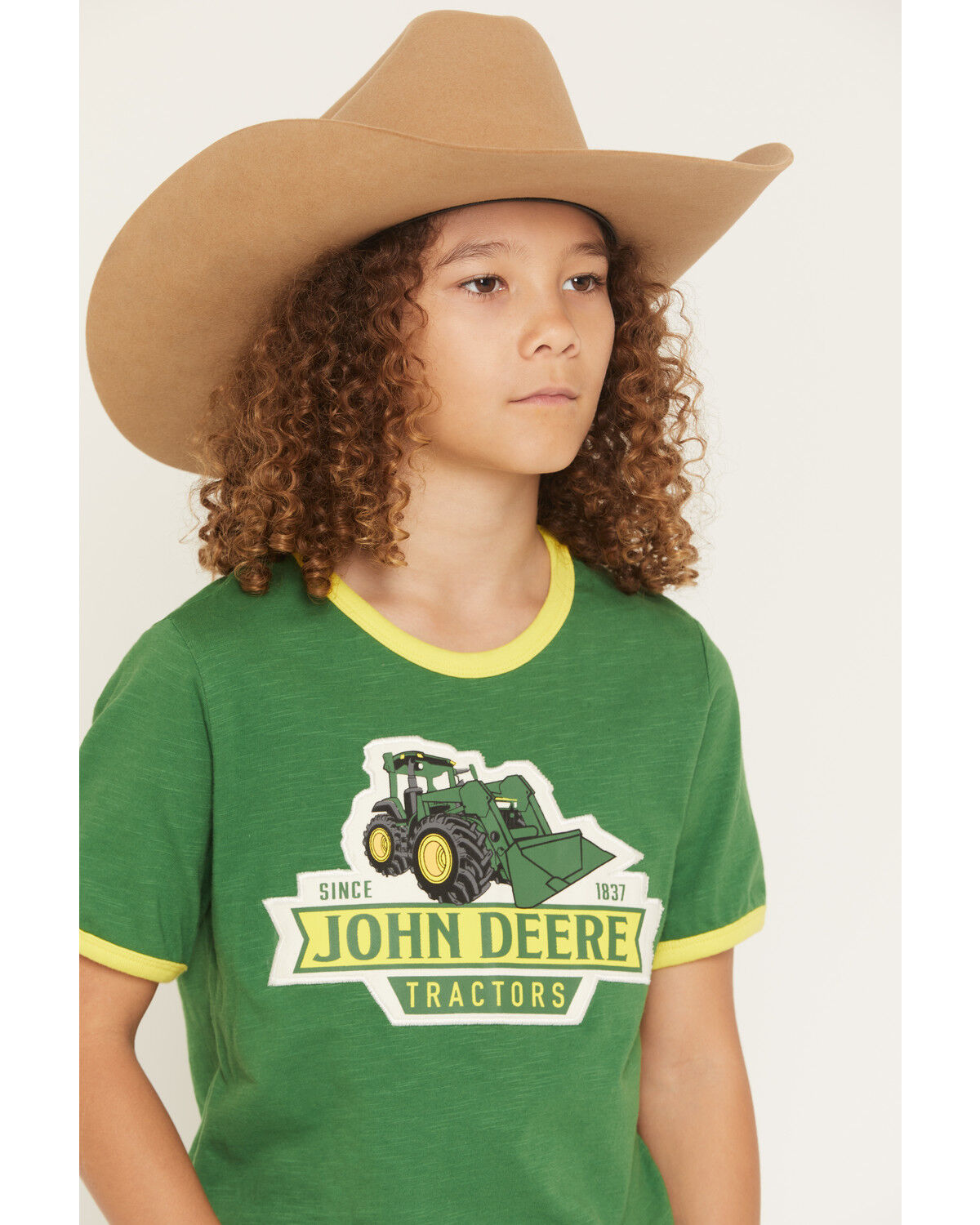 Image #2 - John Deere Toddler Boys' Tractor Patch Short Sleeve Ringer T-Shirt, Green, hi-res