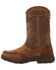 Image #3 - Georgia Boot Men's Athens Superlyte Waterproof Wellington Pull On Safety Boot - Moc toe, Brown, hi-res