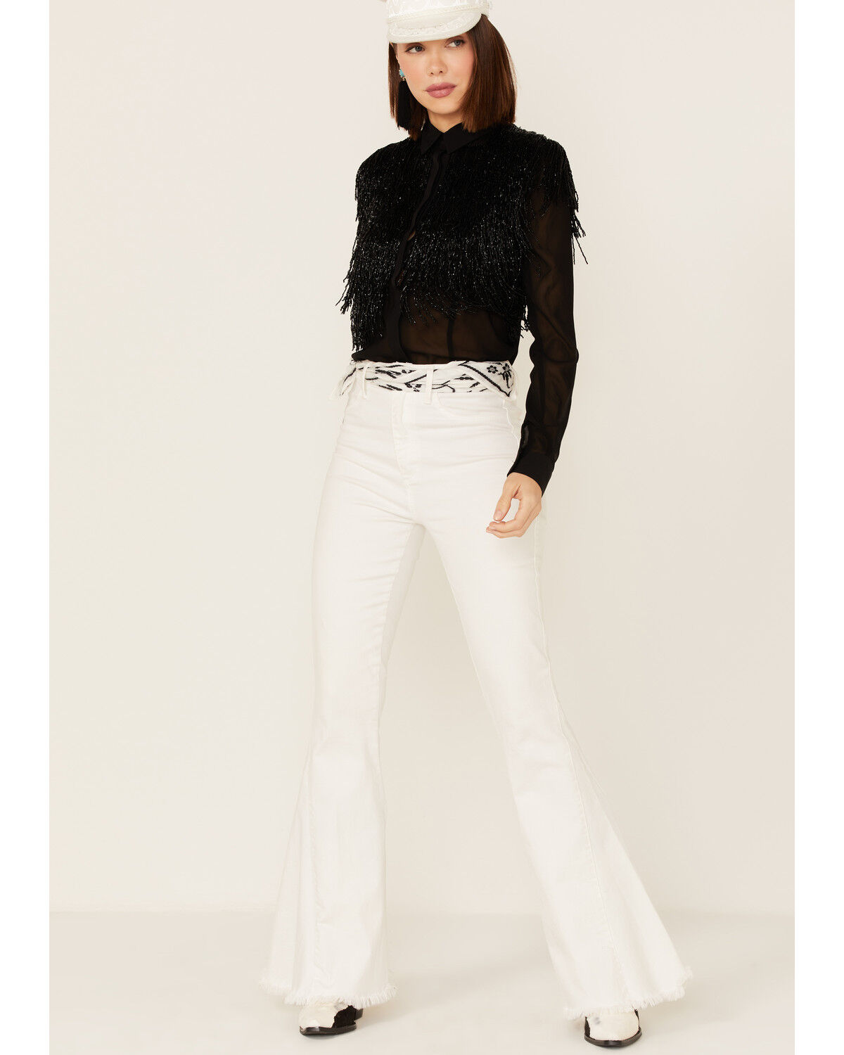 Image #2 - Any Old Iron Women's Beaded Fringe Shirt, , hi-res