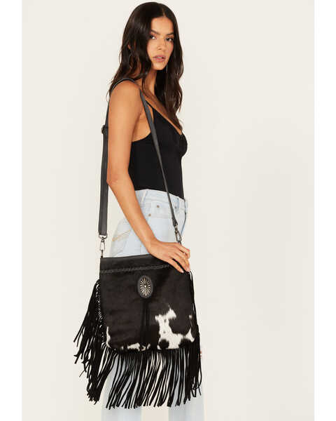 Idyllwind Women's Cosmic Cowgirl Fringe Crossbody Bag, Cream/black, hi-res